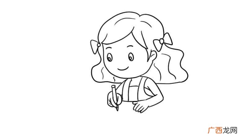 画出小女孩的头部:发型以及脸型五官 读书笔记简笔画