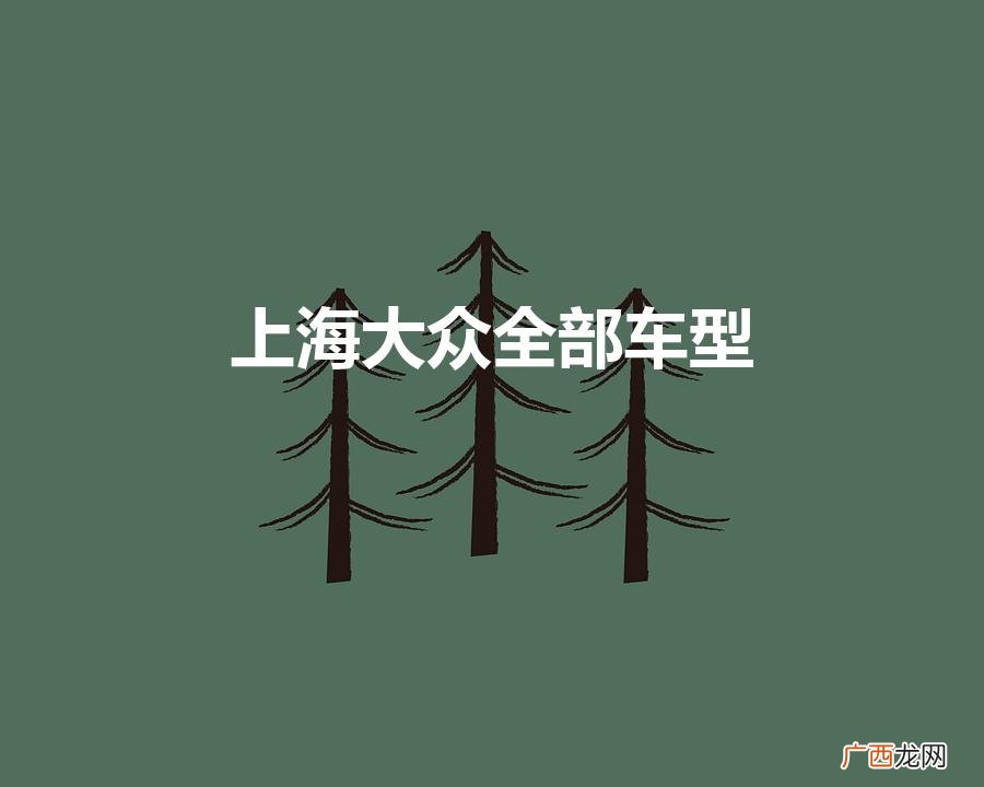 上海大众全部车型价格及图片 上海大众全部车型