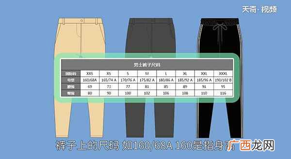 全国实施统一的服装号型国家标准 男士裤子尺码对照表
