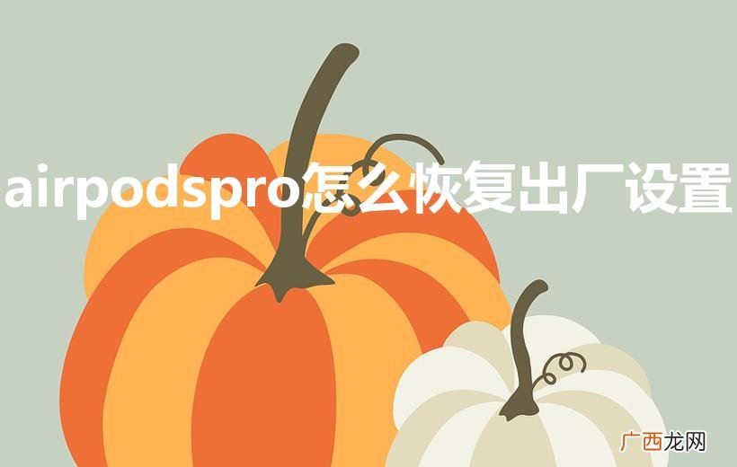 airpodspro怎么恢复出厂设置