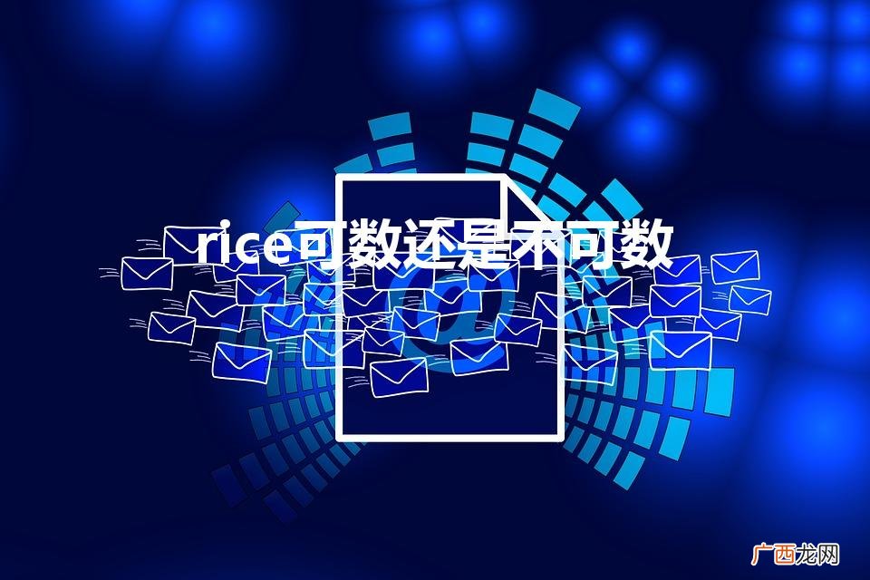 rice可数吗 rice可数还是不可数