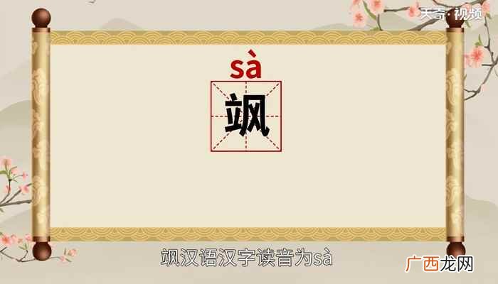 汉语汉字读音为s 飒怎么读