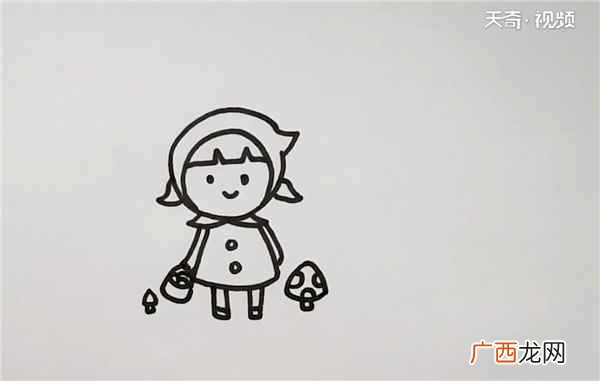 小红帽简笔画简单又漂亮 小红帽简笔画