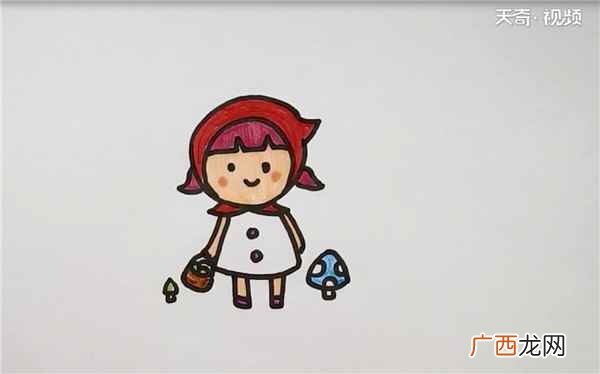 小红帽简笔画简单又漂亮 小红帽简笔画