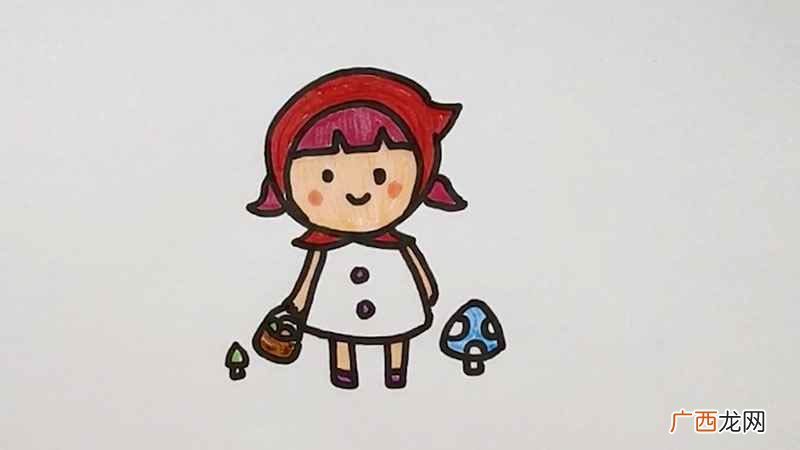 小红帽简笔画简单又漂亮 小红帽简笔画