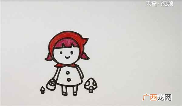 小红帽简笔画简单又漂亮 小红帽简笔画