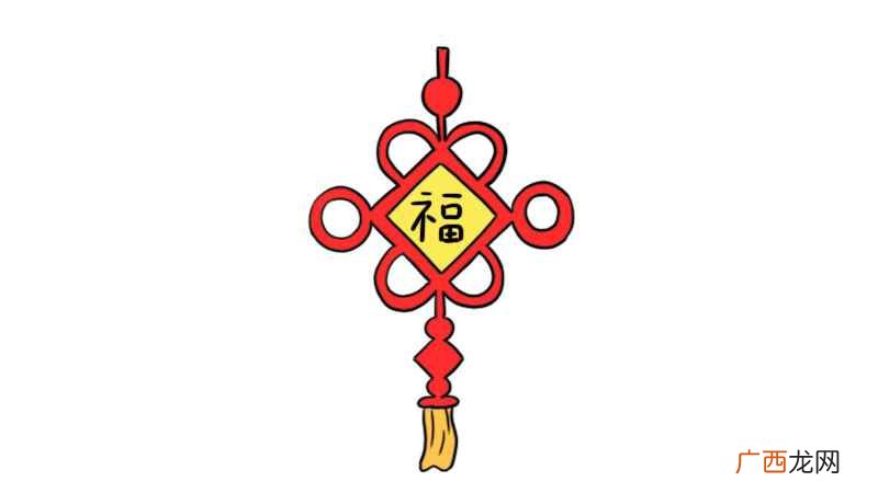 画出中国结的上面部分。 中国结简笔画
