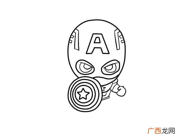 美国队长简笔画儿童 美国队长简笔画