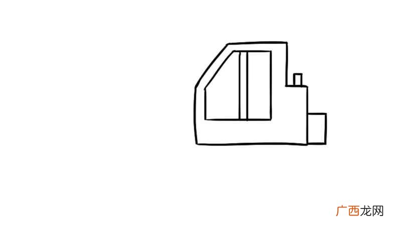 画出车头的部分是什么 挖土机简笔画