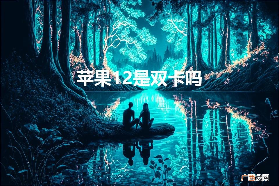 苹果12是双卡吗（苹果12手机是双卡吗)
