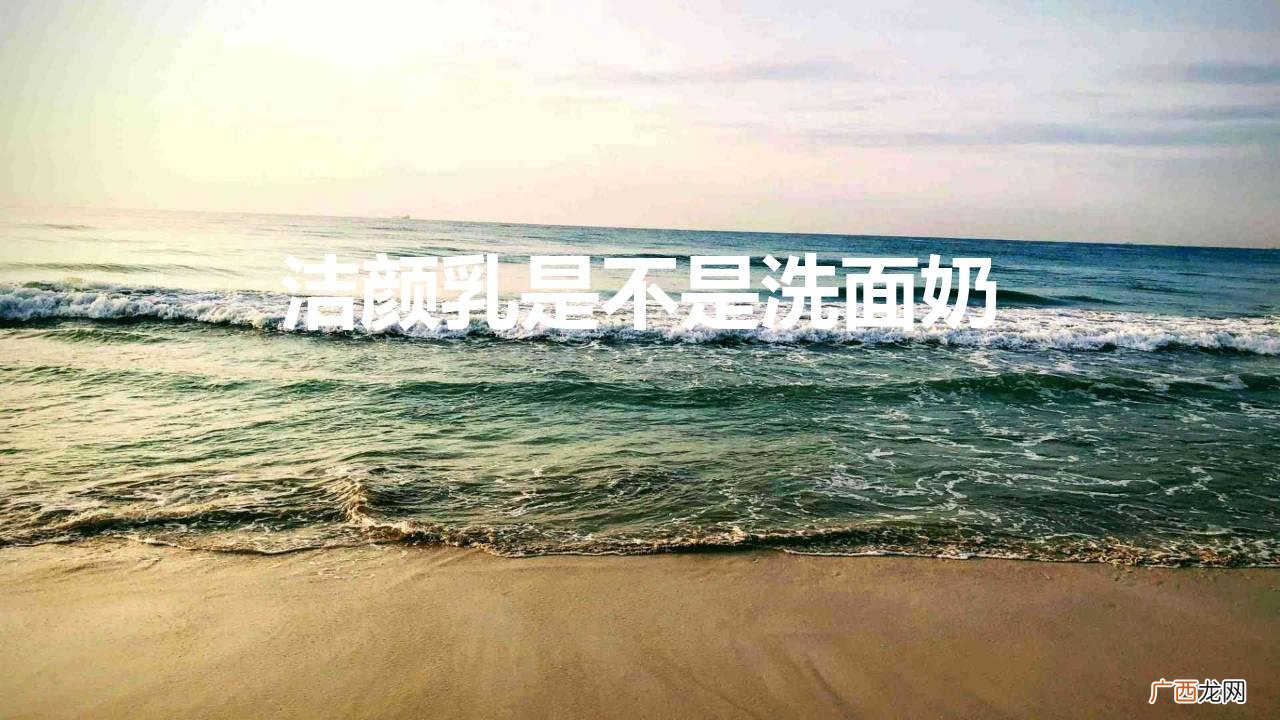 洁颜乳是不是洗面奶