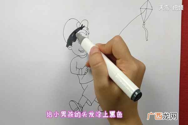 放风筝简笔画简单又好看 放风筝简笔画