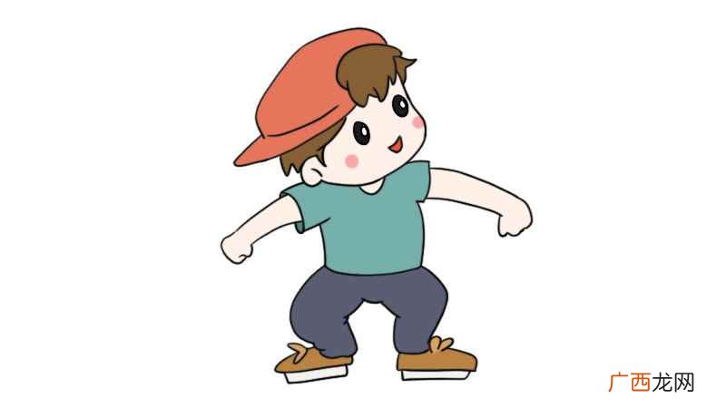 关于滑冰的简笔画该怎么画 女生滑冰的简笔画画法