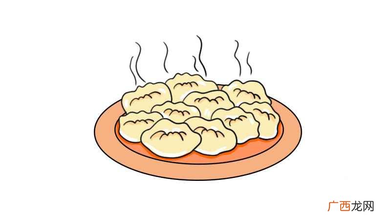 饺子画出满满的一盘饺子 春节美食简笔画