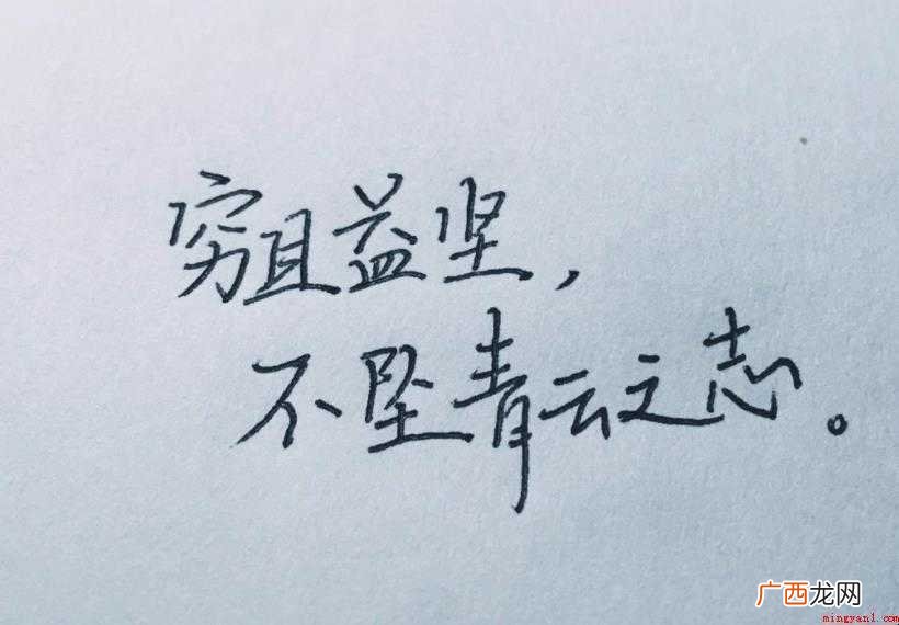 穷且益坚不坠青云之志什么意思