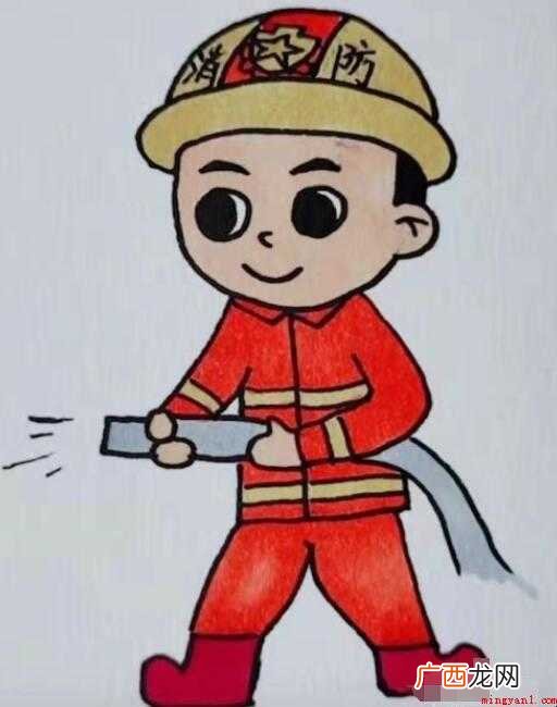 消防员简笔画怎么画