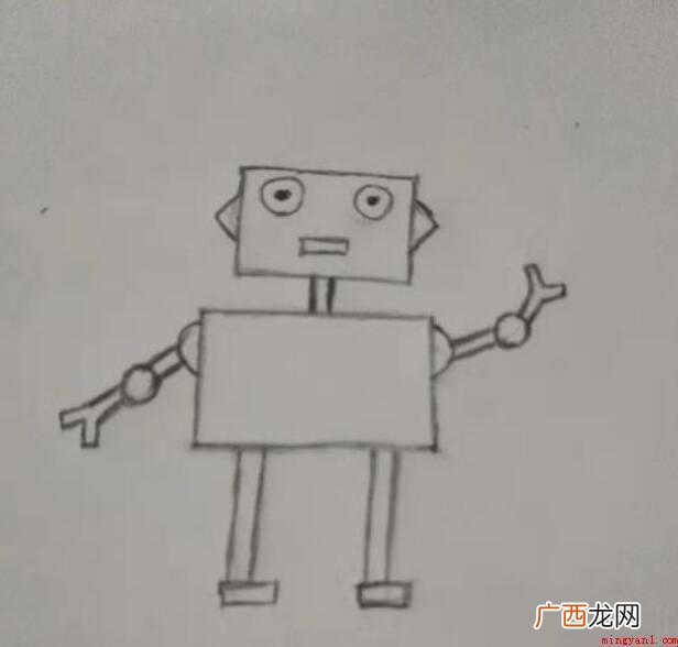 如何画机器人简笔画