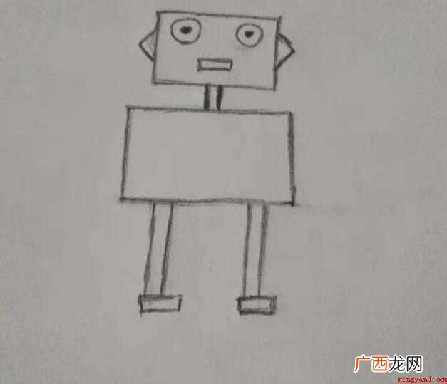 如何画机器人简笔画