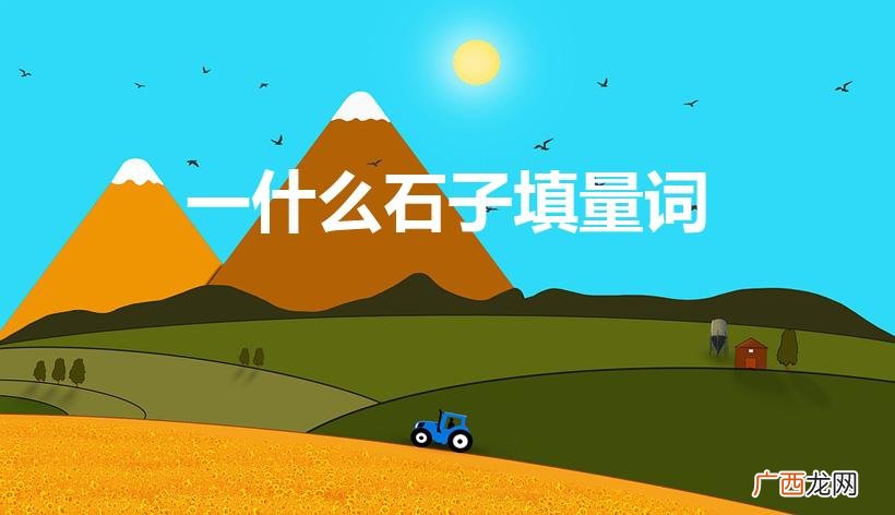 一什么石子如何填量词 一什么石子填量词