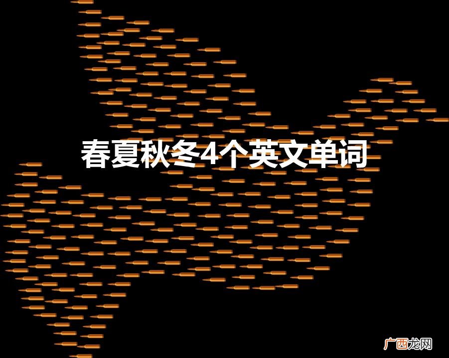 春夏秋冬英语单词分别是什么 春夏秋冬4个英文单词