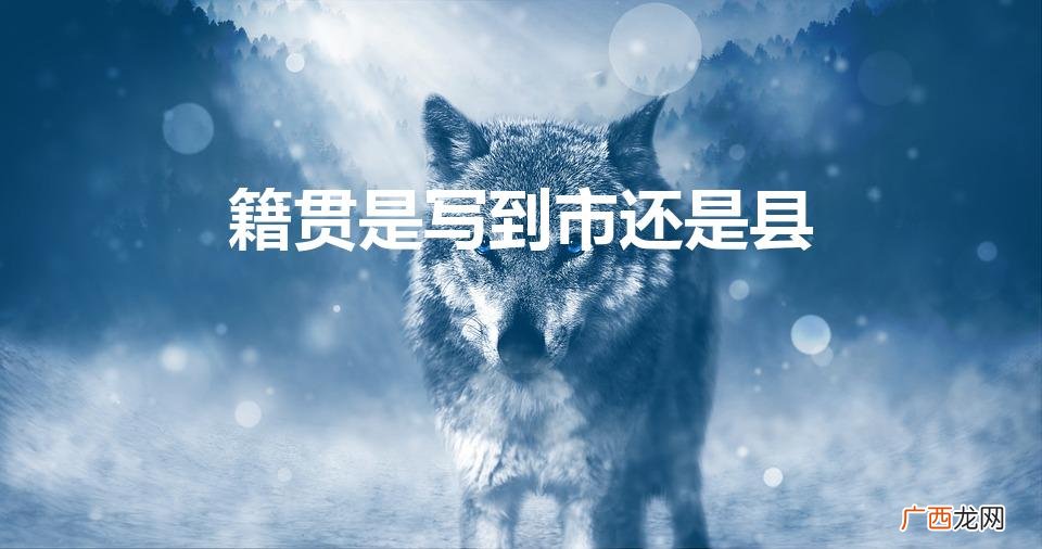籍贯是写到市还是县（籍贯的正确写法例子)