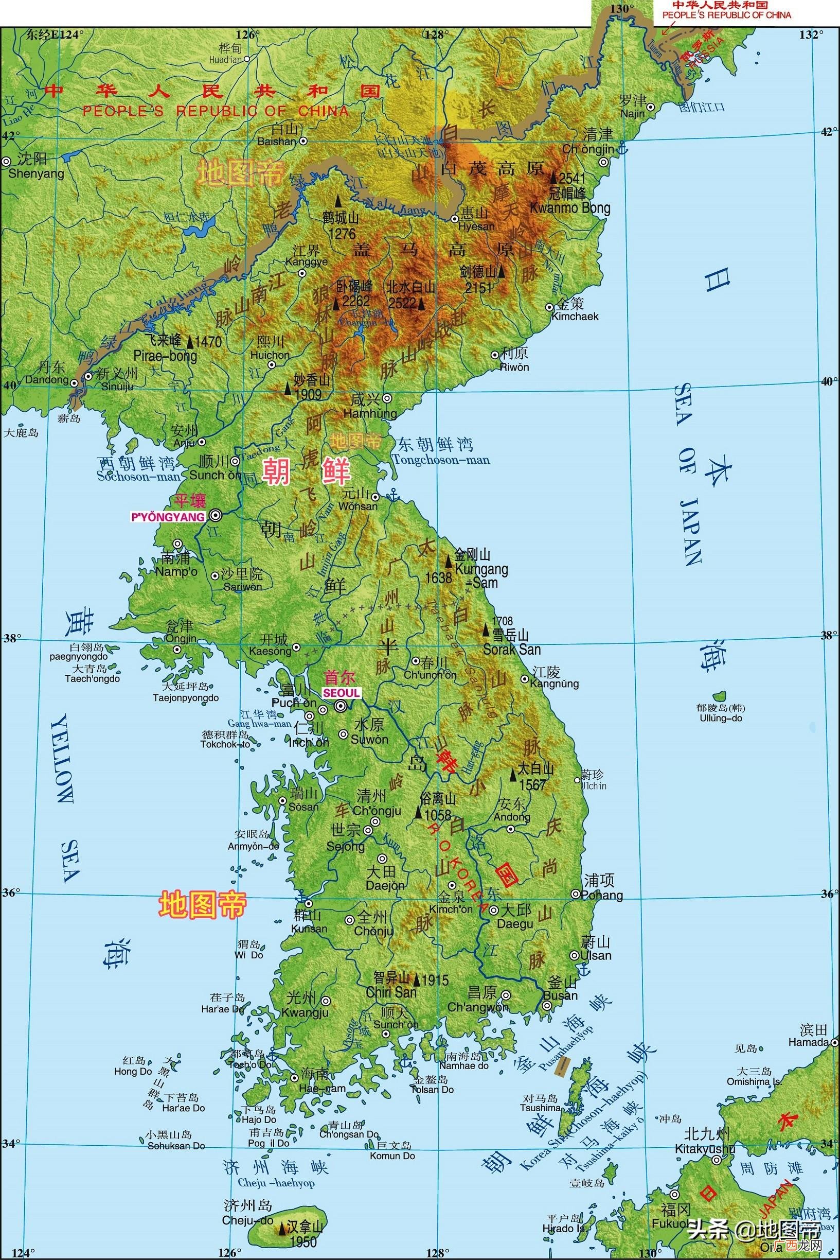 看地图了解朝鲜半岛长津湖在哪里 长津湖位置介绍