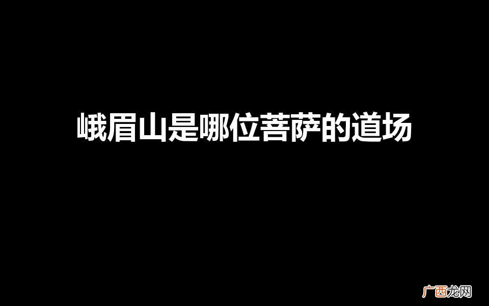 峨眉山是哪位菩萨的道场（普陀山是哪位菩萨的道场)