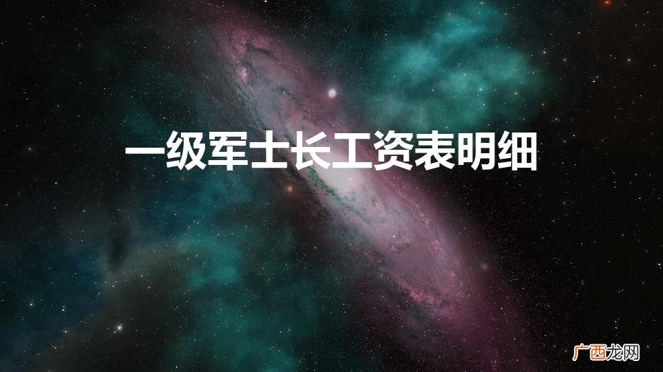 2021士官每月工资一览表 一级军士长工资表明细