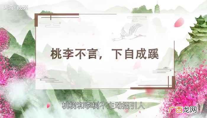 桃李不言下自成蹊是什么意思啊 桃李不言下自成蹊是什么意思