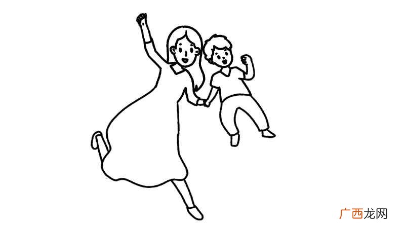画妈妈和孩子的上半身身体 母亲节妈妈简笔画怎么画