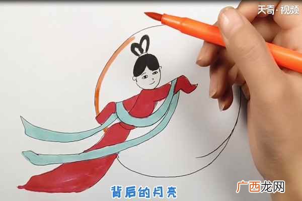 嫦娥简笔画简单又漂亮 嫦娥简笔画