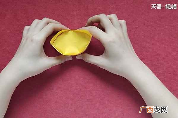 金元宝折纸的制作步骤图 金元宝怎么折