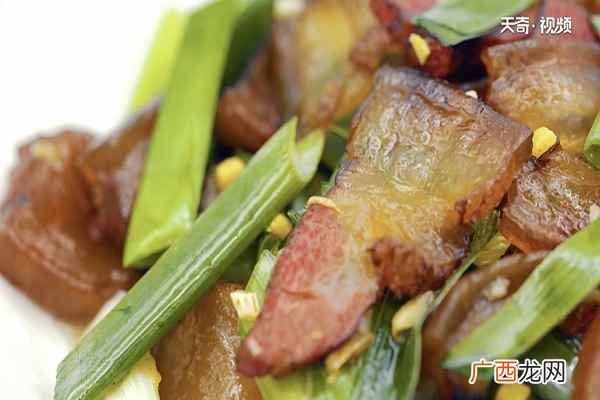 蒜苗腊肉的做法家常菜 蒜苗腊肉的做法
