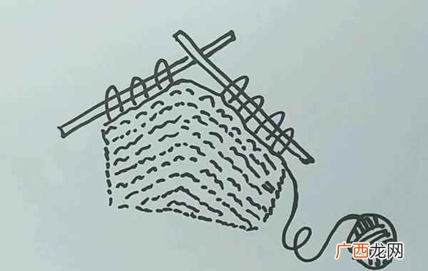 织毛衣简笔画简单又漂亮 织毛衣简笔画