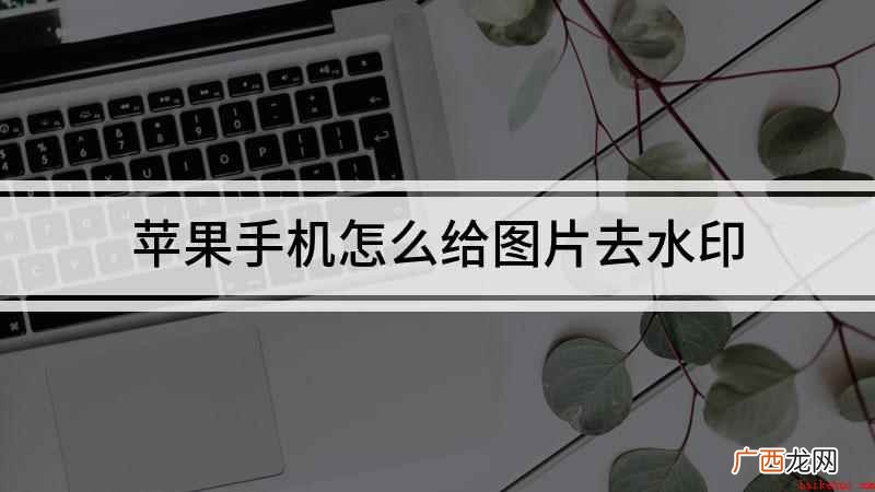 苹果手机怎么给图片去水印