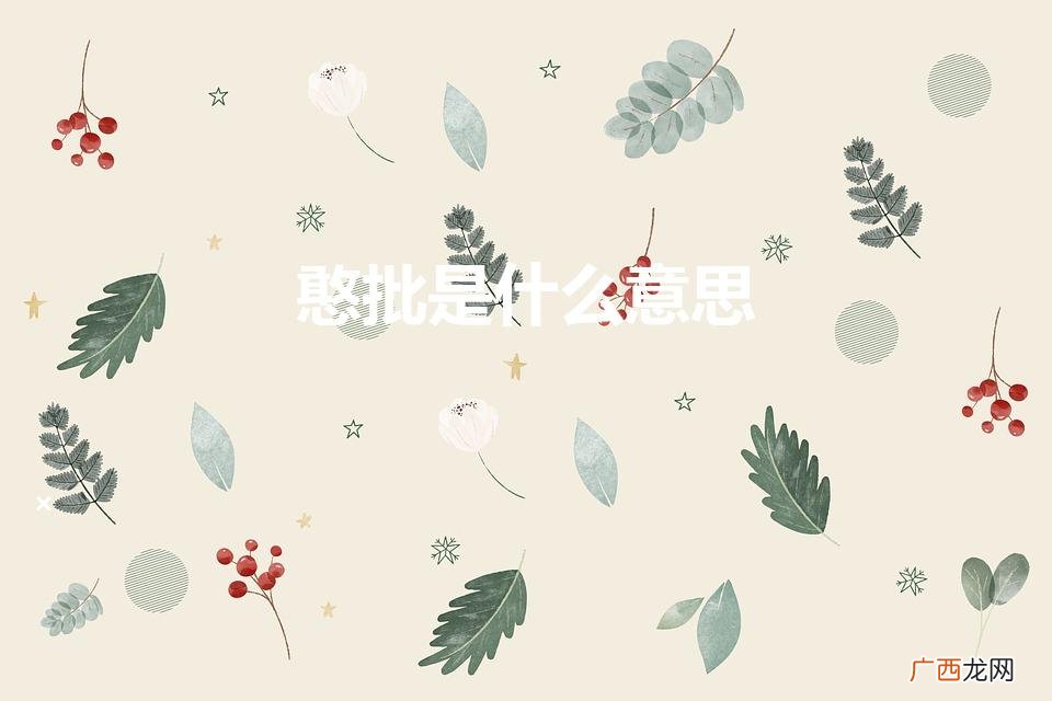 憨批表示什么意思 憨批是什么意思