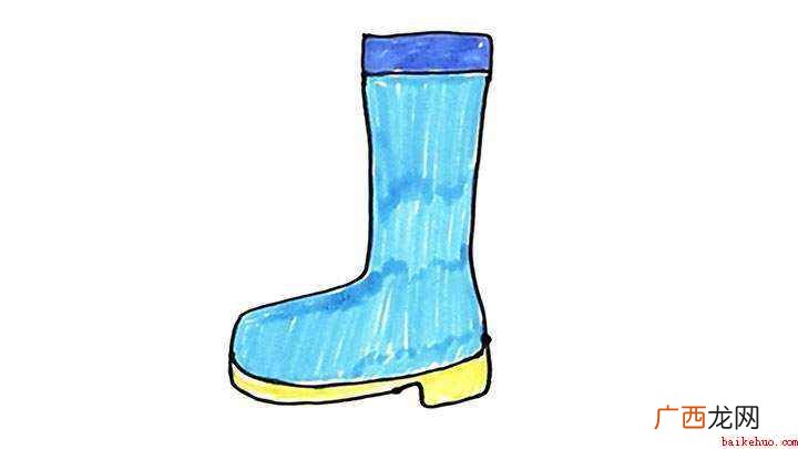 雨靴怎么画才好看这样画雨靴的轮廓画好了 雨靴简笔画怎么画
