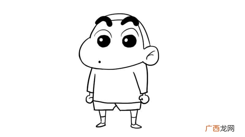 蜡笔小新的身子以及颜色就行了 蜡笔小新简笔画