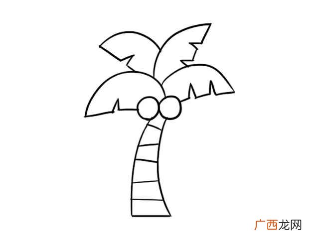 椰子树简笔画图片 椰子树简笔画
