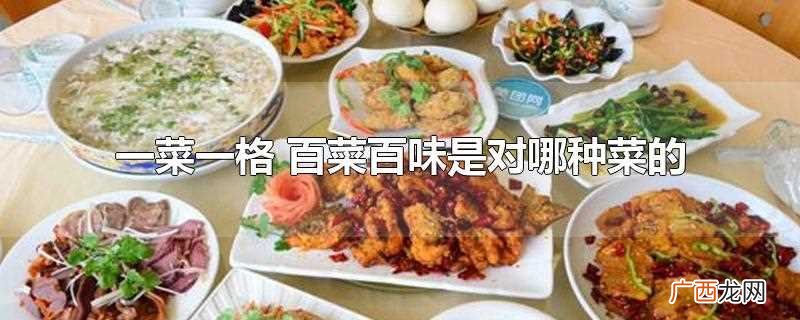 一菜一格百菜百味 一菜一格