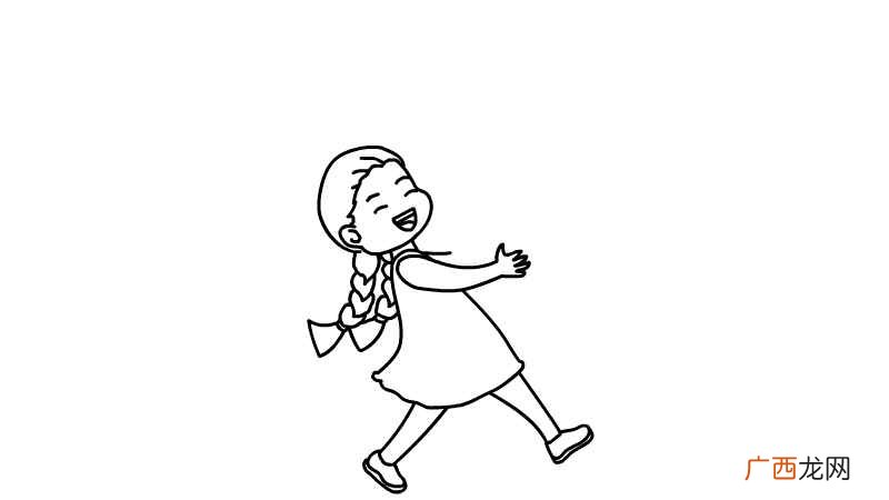 画女孩的脑袋线条和长长的辫子 抱冰淇淋的小女孩简笔画画法