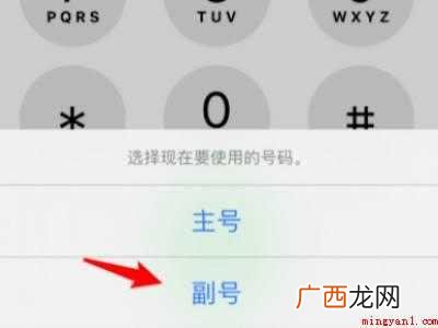苹果拨号怎么选择主副号