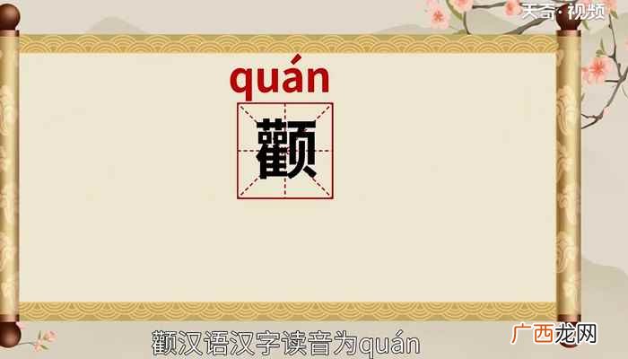 颧怎么读音 颧怎么读