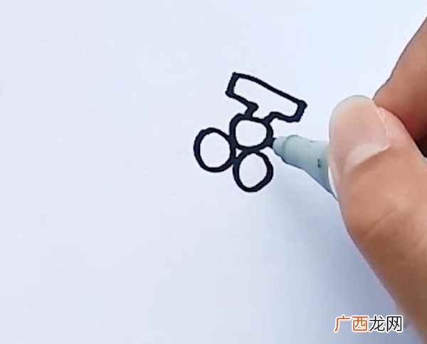 葡萄梗涂上黄色就完成了 葡萄简笔画