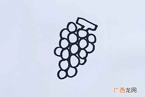 葡萄梗涂上黄色就完成了 葡萄简笔画