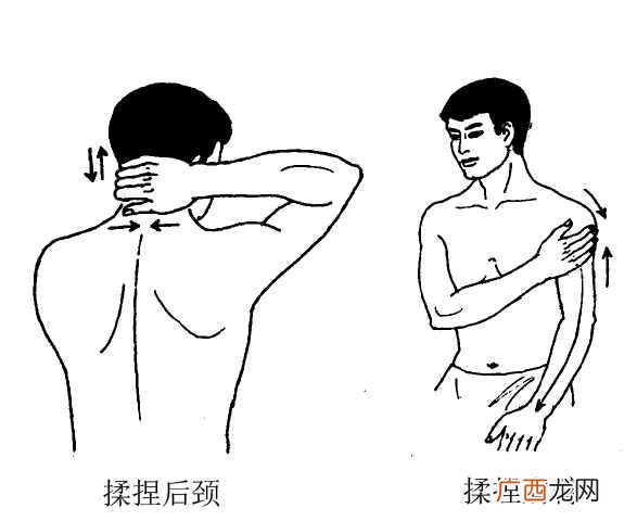 颈椎病自我按摩图解手法 颈椎病的自我按摩图解