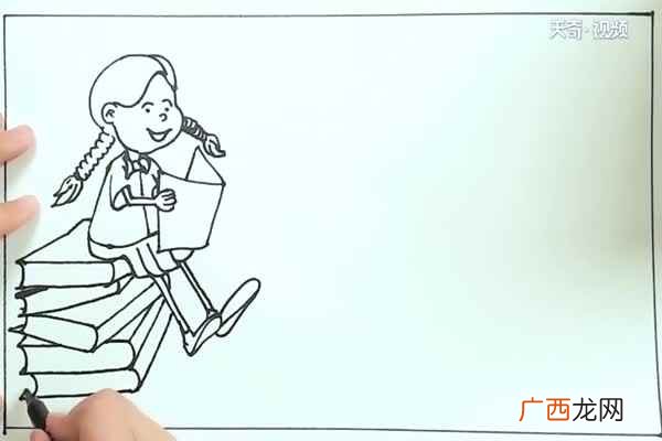 书本和小女孩上色怎么办 读书手抄报内容