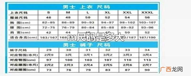 m尺码是多大多少斤 m尺码是多大的