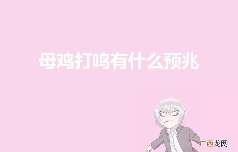 母鸡叫鸣预示着什么 母鸡打鸣有什么预兆