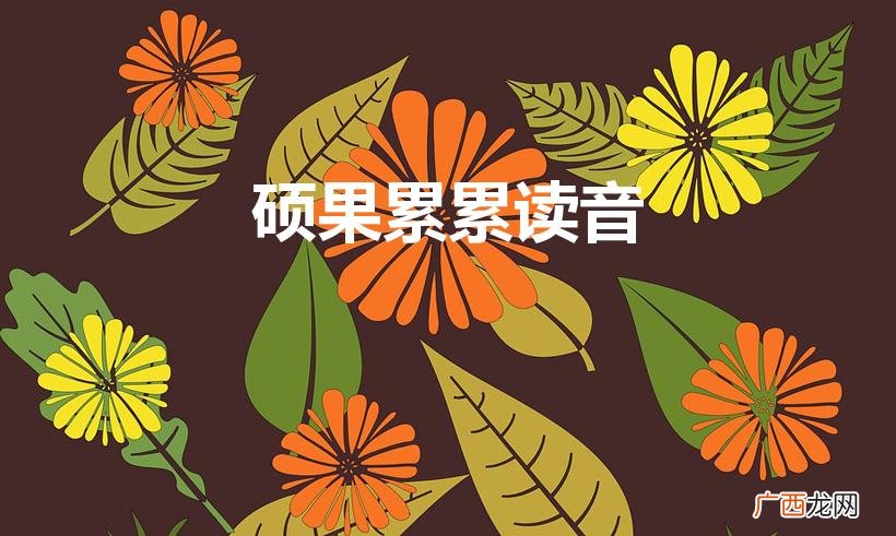 硕果累累的读音正确读音是什么 硕果累累读音